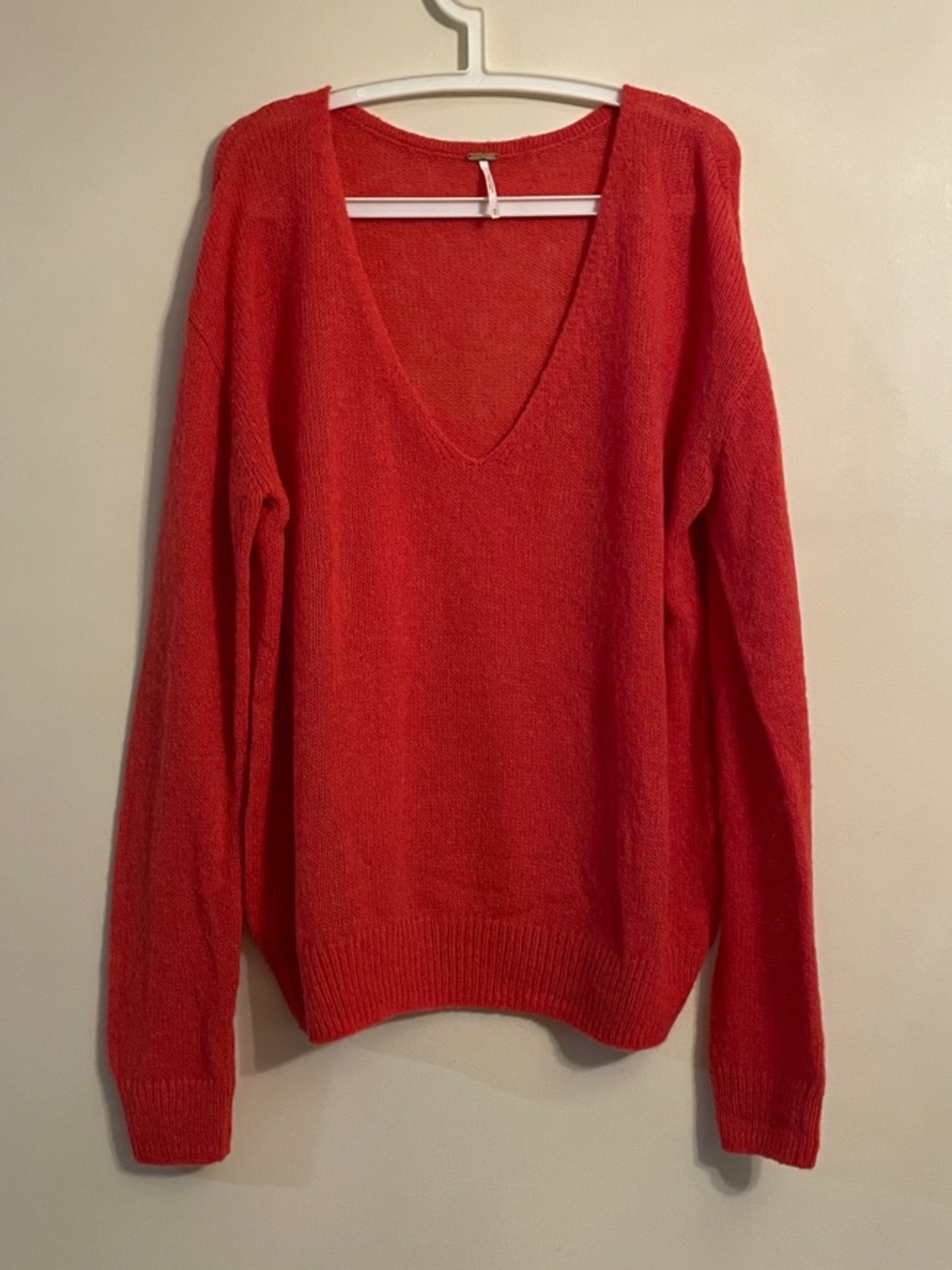 Free People Alpaca Blend V Neck Sweater size M
